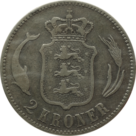 2 korony 1875 dania 1b